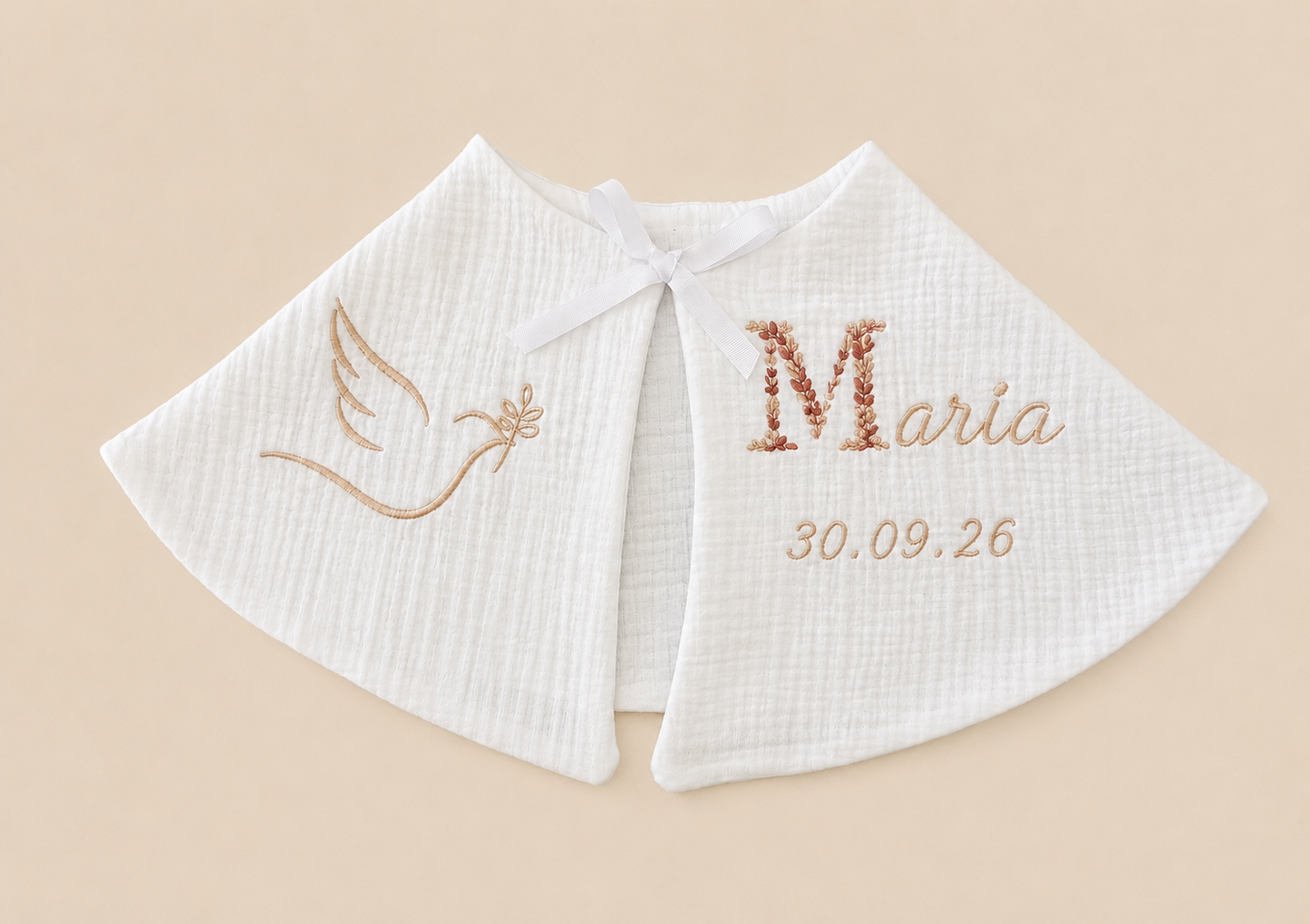 Cape de baptême personnalisée (0-2 ans)